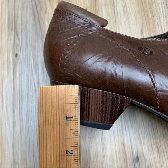 JOSEPH SEIBEL Pointed Toe Brown Leather Heel Shoes Oxford Comfort Germany Sz 8.5 - Picture 10 of 11